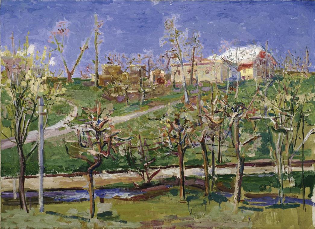 Felix Esterl, Landschaft bei Lind-Sternberg, 1931, Öl auf Leinwand, 81 x 111 cm, Belvedere, Wie ...
