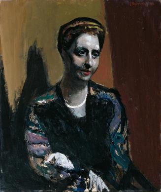 Josef Dobrowsky, Die Gattin des Künstlers, 1943, Öl auf Leinwand, 82,5 x 68,5 cm, Belvedere, Wi ...