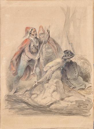 Joseph Anton Strassgschwandtner, Bosniaken, um 1850, Bleistift und Aquarell auf Papier, 21,7 ×  ...